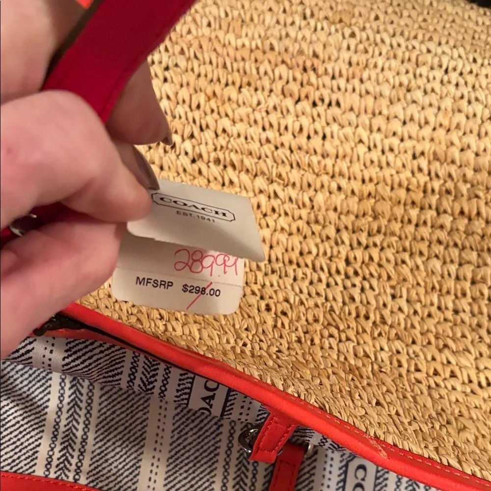 Coach Red and Tan Women's Tote Bag M1269-22904